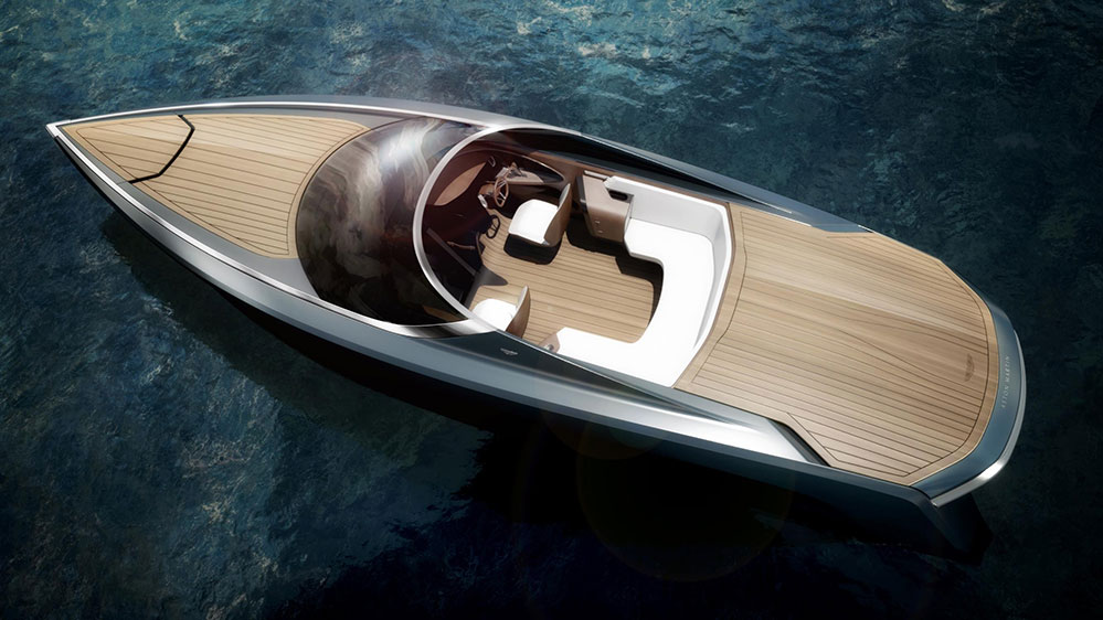 Aston Martin showcases powerboat design in Milan (Credit: Aston Martin Lagonda Ltd)